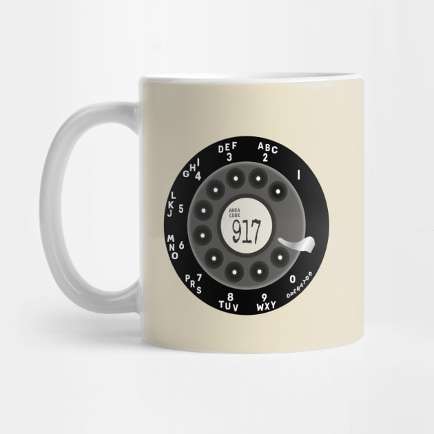 Hello New York Rotary Dial Phone 917 Area Code T-Shirt by Lyrical Parser